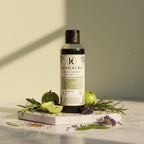 Keshaura Herbal Shampoo 200ml — amla infused sulfate free herbal shampoo Pakistan, black cylindrical bottle with flip cap and cream botanical label